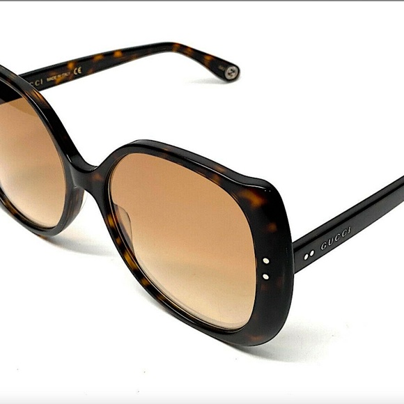 Gucci Havana Gg0472 Oversized Square Sunglasses